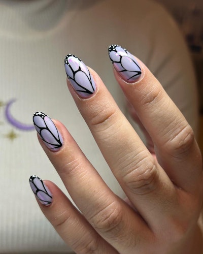 Butterfly nail art by Milli Mac