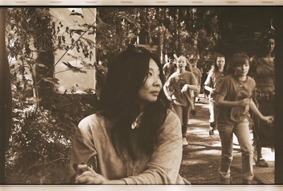 Jeannie Chow on the Camp Half-Blood set.