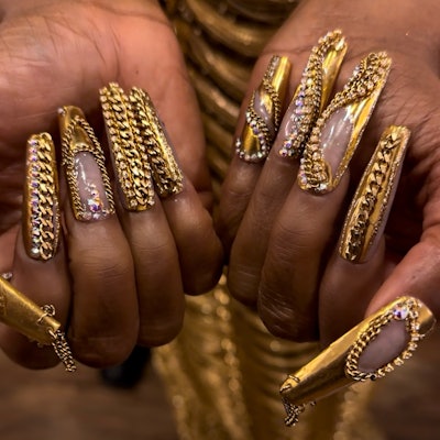 Taraji P. Henson's BET Awards Red Carpet Nail Look by Temeka Jackson