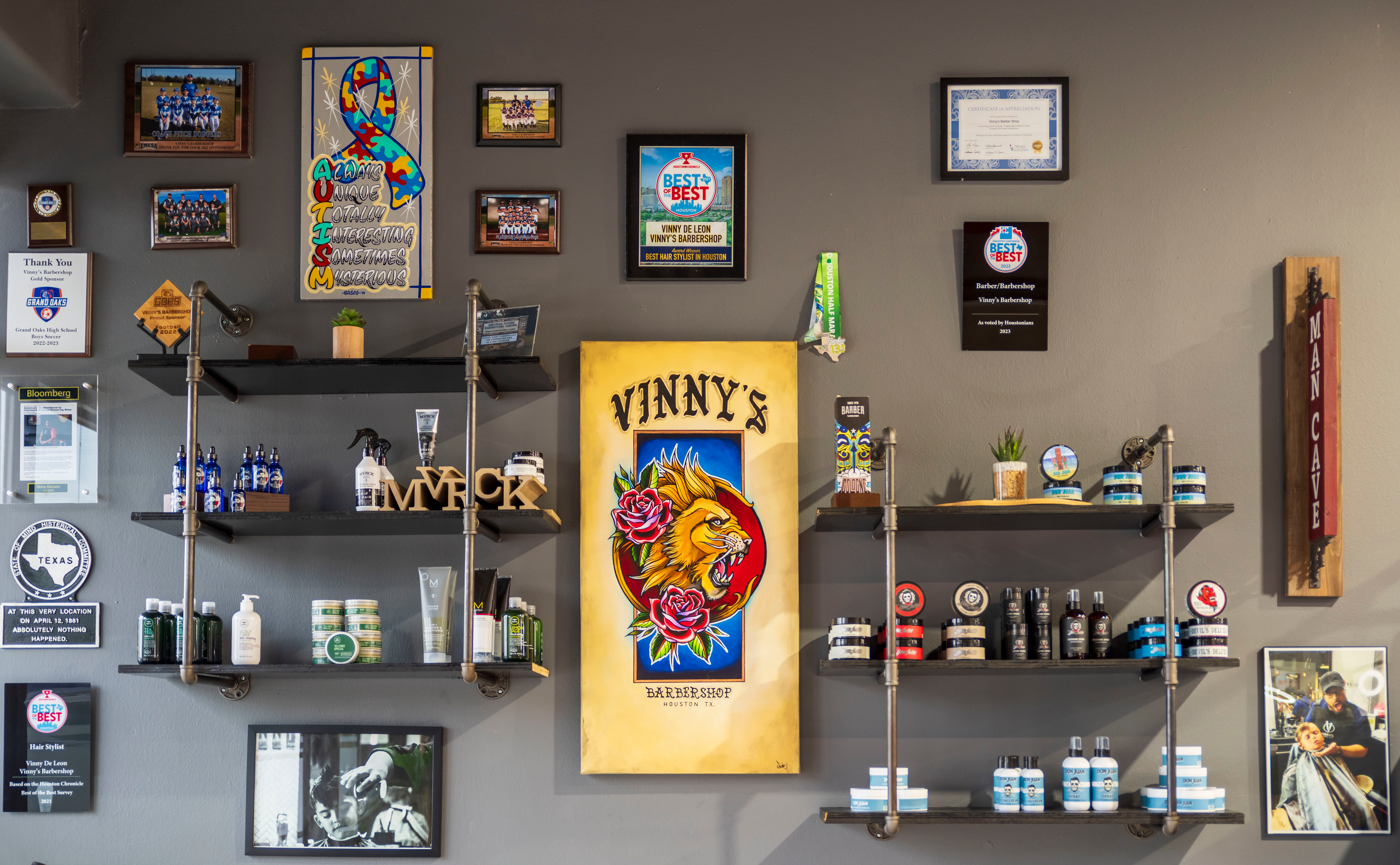 Vinny De Leon welcomes Beauty Launchpad to Vinny's Barbershop, with locations in Spring and Woodlands, TX.