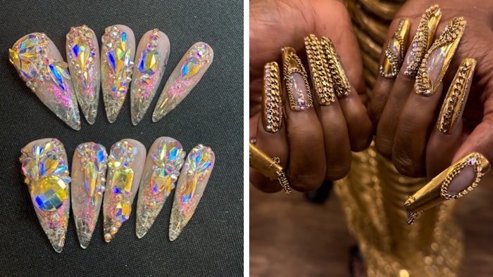 Manicurist Temeka Jackson (@customtnails1) created eight different nail looks for Host Taraji P. Henson at BET Awards and is sharing tutorials for two of them.