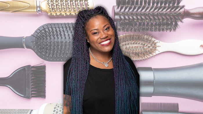 Alyssia Dotson (@maneseamstress) is a hairstylist, global educator and owner of Shear Peace Hair Salon in Plano, TX.