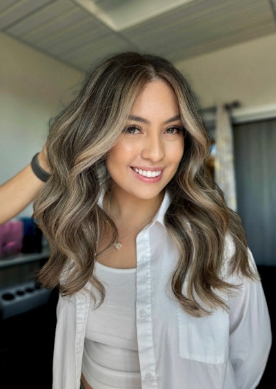A balayage done by Jada Santi on one of her clients.