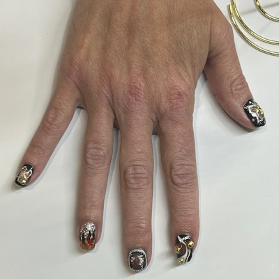 Yu Zhang's winning look for the Black Tie Affair competition.