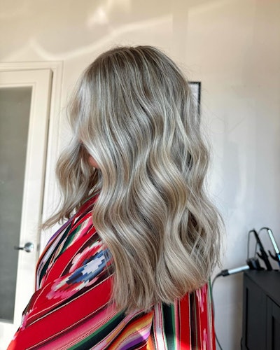 A lived-in blonde hair color creation