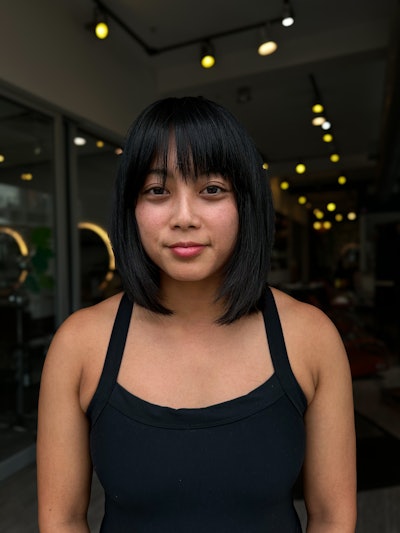 A short razor bob by Kylie Walker (@kyliemariehair_)