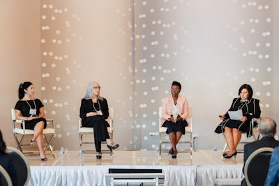L to R: The “What We Know About Exposure – and Why It Matters” session featured Marketing & Communications specialist Olive Chon, principal scientist and photo safety lead Gretchen Ritacco, MS, senior scientist Isabelle Lee, Ph.D., and president Anne Marie Api, Ph.D.