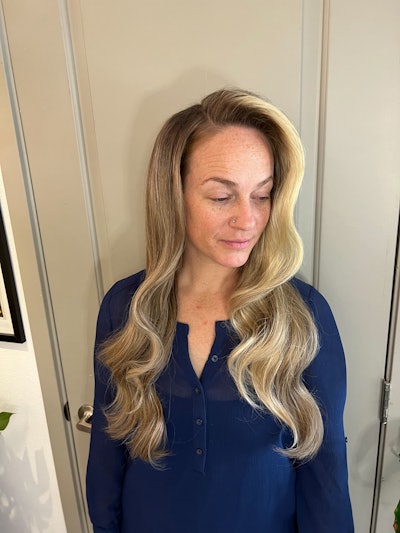 Client sporting vintage hollywood waves