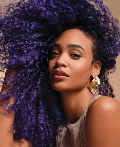 Luminous Indigo and Natural, Airy Curls