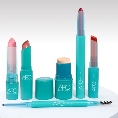 APC Packaging is bringing monomaterial designs to the lip sector via its new color cosmetic collection, comprising either 100% PET or PP materials.