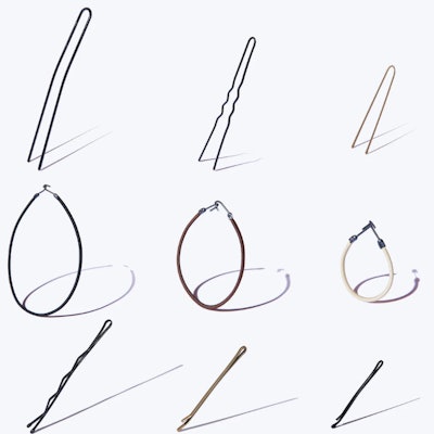 Damian Monzillo's line of hair pins and hair ties.