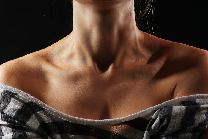 Neck and decollete of a woman