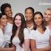 Group of women and Dermaquest logo