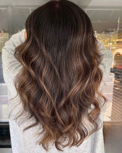 Warm, dimensional brunette by Elaine Cavada