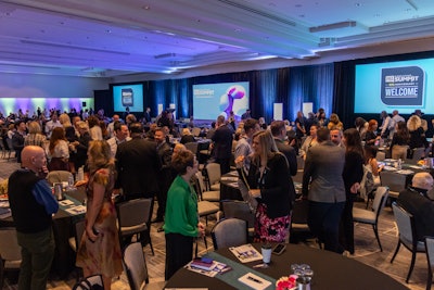PBA Executive Summit attendees mingle before keynote event.