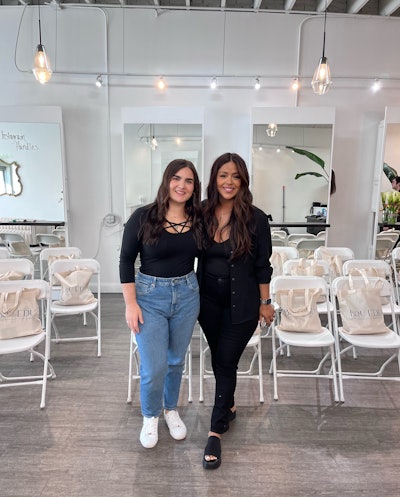 Adele at a Brunettes and Blends education event