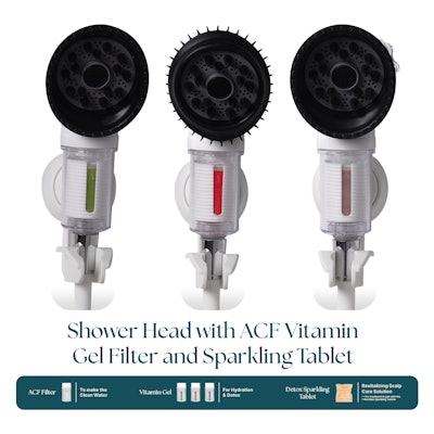 K-Headspa Shower Head with ACF VItamin Gel Filter and Sparkling Tablet