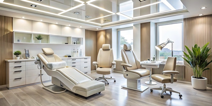 Modern Beauty Clinic Interior With Stylish Decoration, Comfortable Treatment Chairs, And Advanced Equipment For Aesthetic Procedures And Skincare
