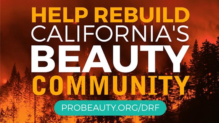 Professional Beauty Association Disaster Relief Fund imagery to support California's Beauty Community
