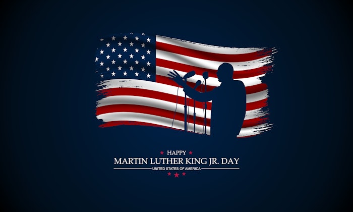 Happy Martin Luther King Jr. Day graphic