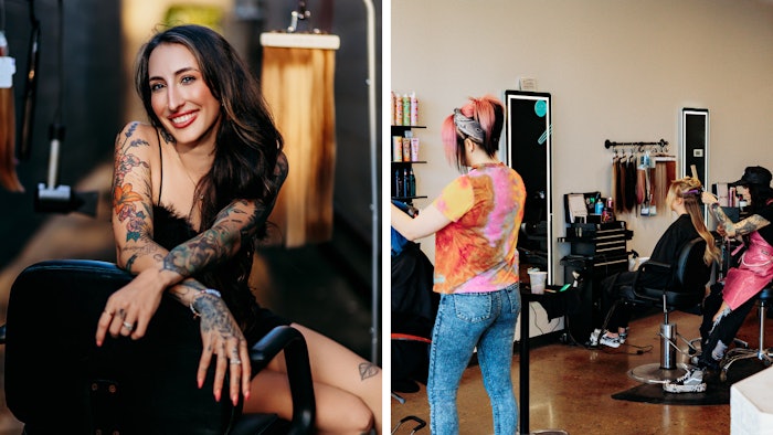 Lauren Peters and her salon Fringe and Ink Creative Company