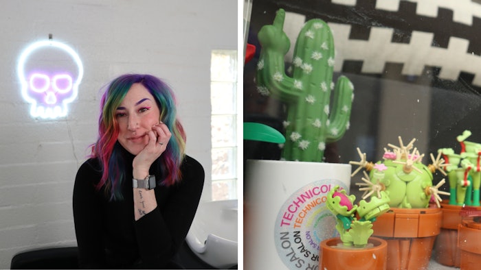 Tessa Scissorhands and her salon Technicolor Salon