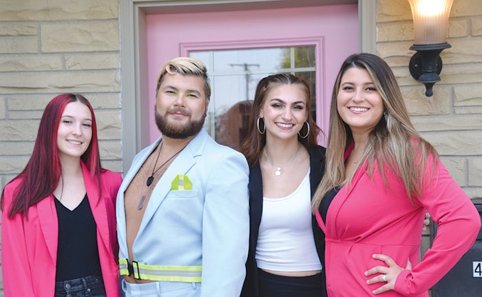 Willy Millard and the team that shares the salon space.