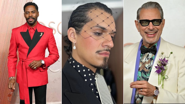 Colman Domingo, Omar Apollo and Jeff Goldblum at the 2025 Academy Awards.