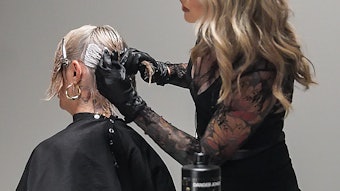 Danger Jones artist coloring a client's hair using the brand's new Artistic Toners
