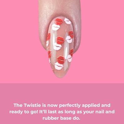 Step 6: Enjoy your finished Twistie nail art!