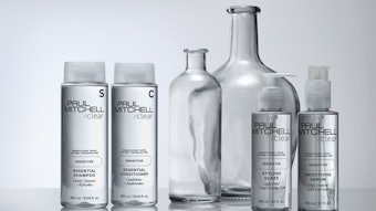 Paul Mitchell Clear Line (shampoo, conditioner, styling glaze and smoothing serum).