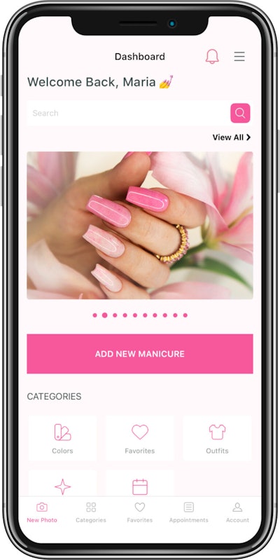ManicurList app dashboard