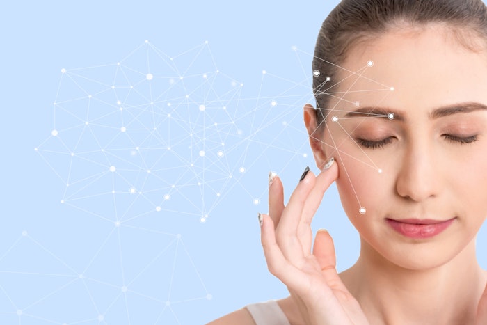 Woman Eyes Closed Face Scanning Concept Adobe Stock 315244474