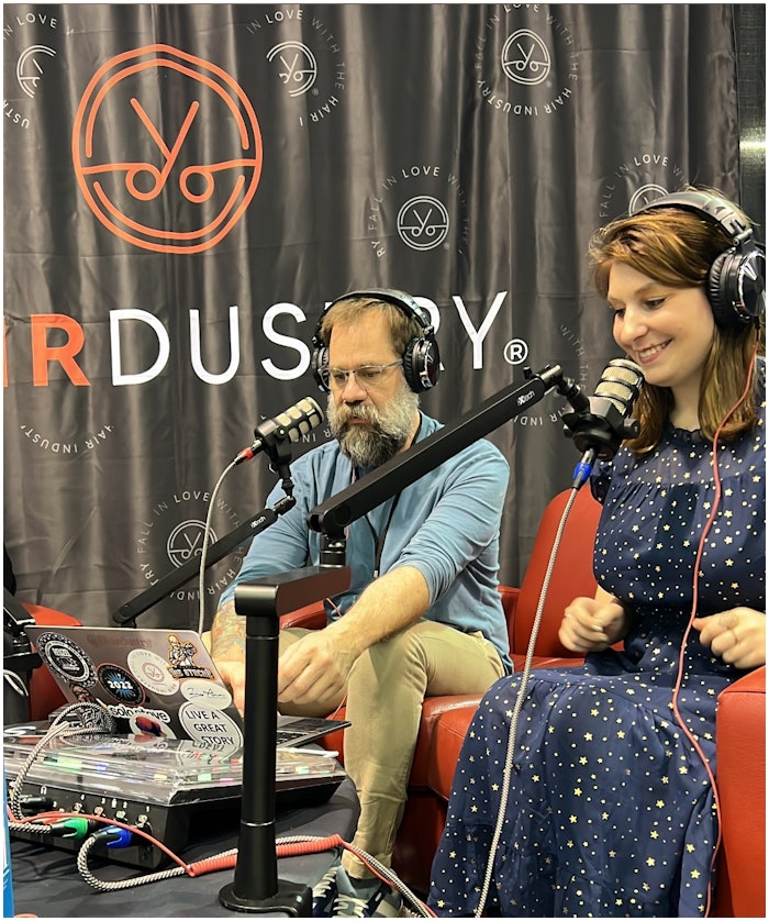 Beauty Launchpad and Hairdustry collaborated to record live podcasts on the show floor at America's Beauty Show.