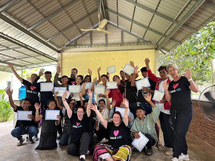 Corey Gray volunteers with Hair Aid, an international nonprofit dedicated to providing haircutting education to people living in extreme poverty.