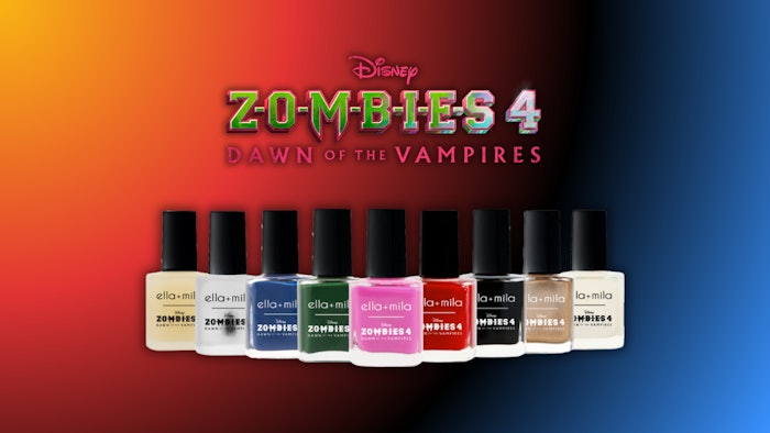 ella+mila, the beloved eco-conscious nail polish brand, debuts its exciting collaboration with Disney for the highly anticipated Disney Channel Original Movie “ZOMBIES 4: Dawn of the Vampires.'