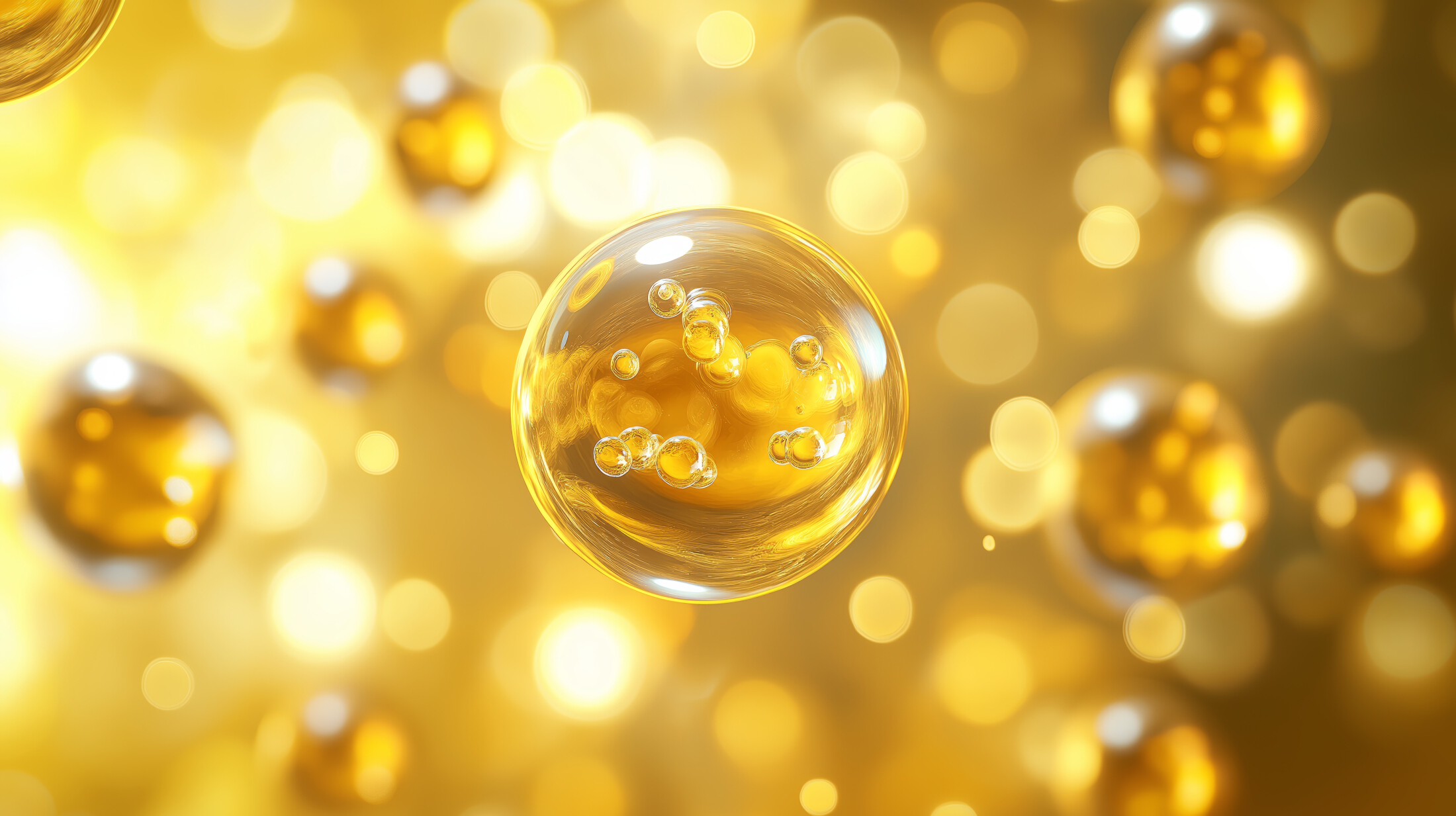 Golden Bubbles Within Bubbles Vesivle Concept Ai Adobe Stock 1269954823