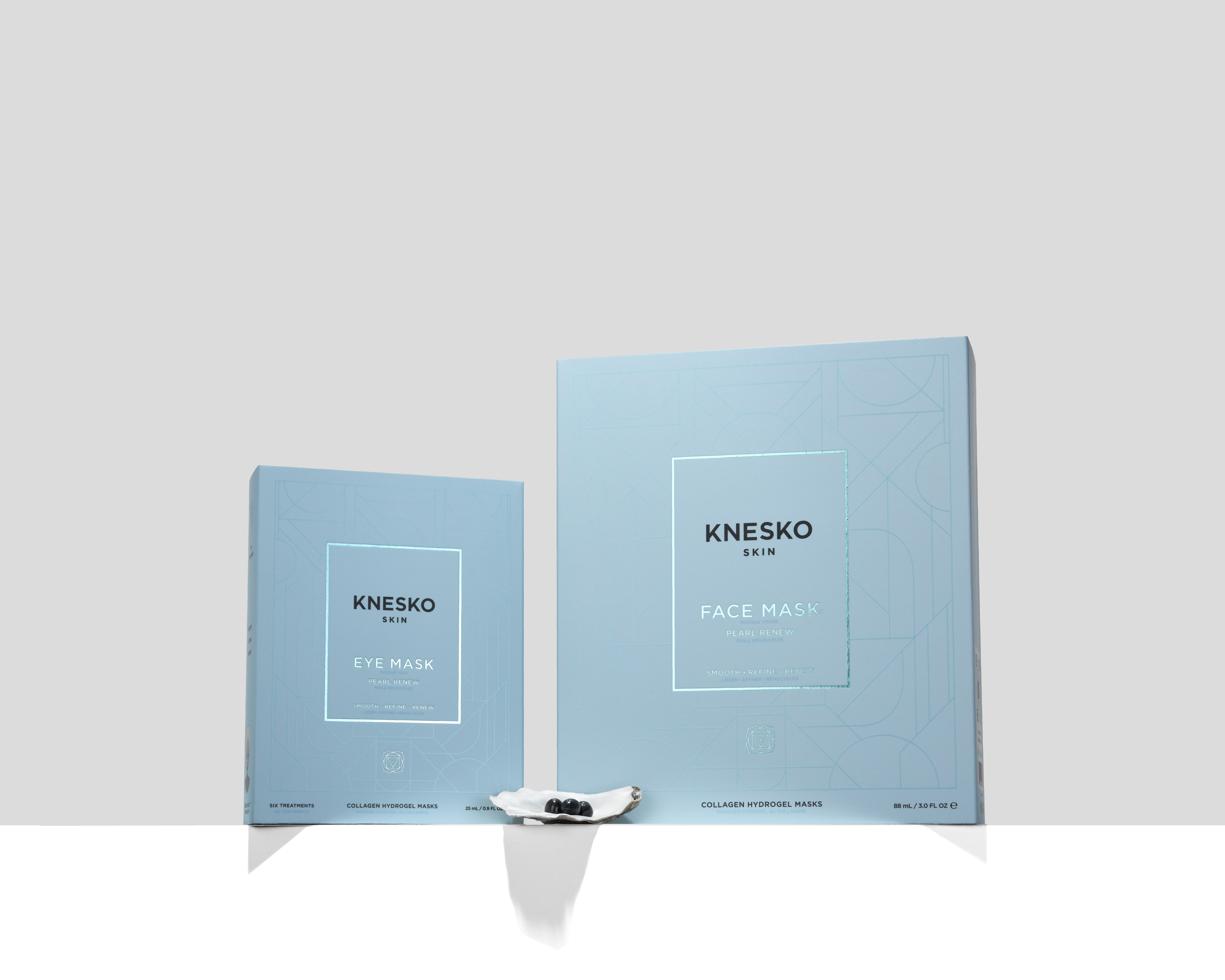 Pearl Renew eye + face masks