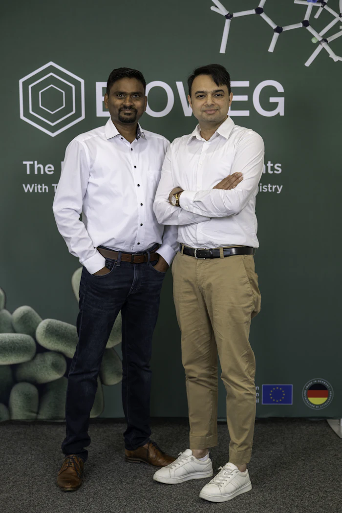 From L: Founders Srinivas Karuturi and Prateek Mahalwar, Ph.D.