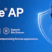 RonaCare AP skincare product advertisement featuring woman with shield protection concept and antioxidant benefits